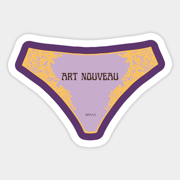 Ode to Dodson: Art Nouveau Sticker by ReallyWeirdQuestionPodcast